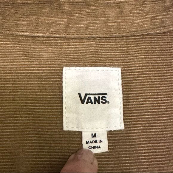 VANS Women’s Overtime Rose Brown corduroy button Shirt M - Picture 5 of 11